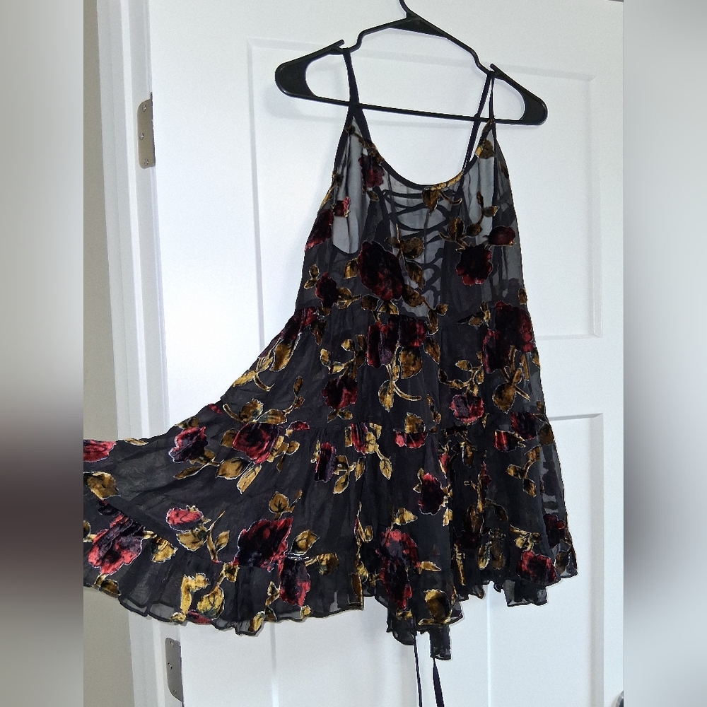 Dolls Kill Black Floral Mini Dress - Picture 3 of 12
